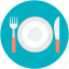dining, fork, knife, plate, restaurant 