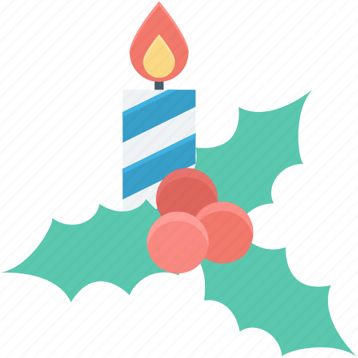 Candle, christmas, christmas ornaments, mistletoe, xmas decorations icon - Download on Iconfinder