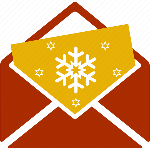 Christmas, snowflake, card, christmas card, envelope, greetings, letter icon - Download on Iconfinder