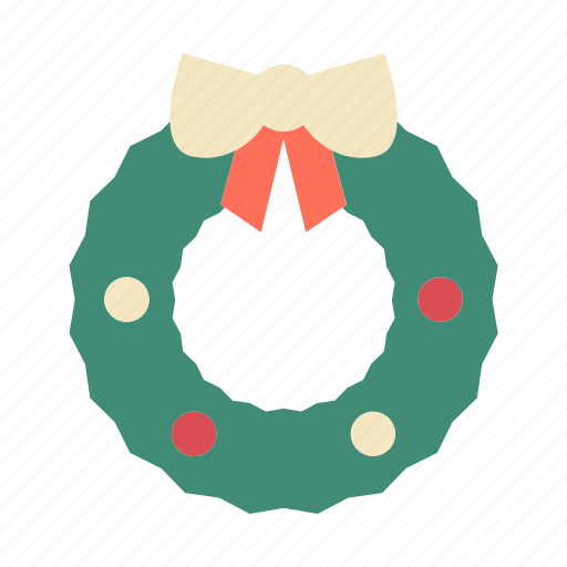 Wreath, door decoration, festive circle, christmas ornament, holiday welcome icon - Download on Iconfinder