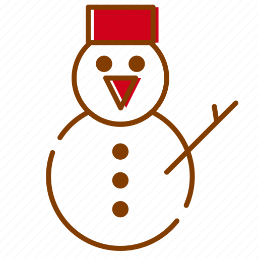 Cold, snowman, winter, red, snow, xmas icon - Download on Iconfinder