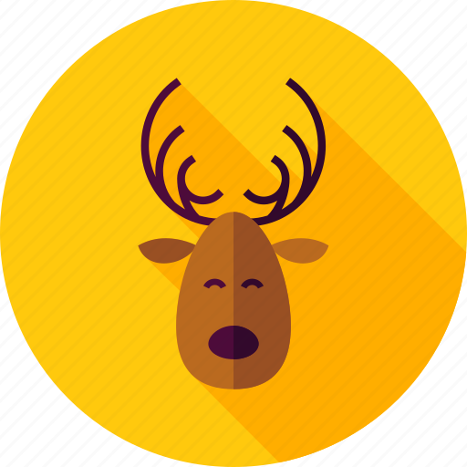 Animal, antlers, christmas, deer, horn, reindeer, wild icon - Download on Iconfinder