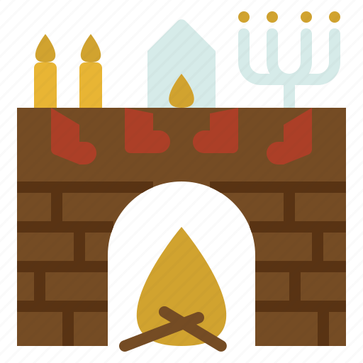 Candlestick, christmas, fireplace, stocking icon - Download on Iconfinder