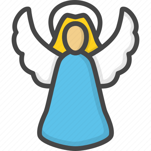 Angel, christmas, colored, holidays, xmas icon - Download on Iconfinder