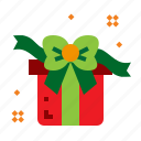 christmas, gift, present, ribbon