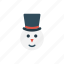 christmas, hat, ice, snowman, winter 