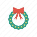 bow, christmas, flower, gift, wreath