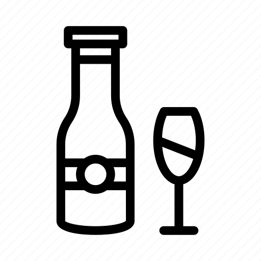Bottle, drink, glass, juice, wine icon - Download on Iconfinder