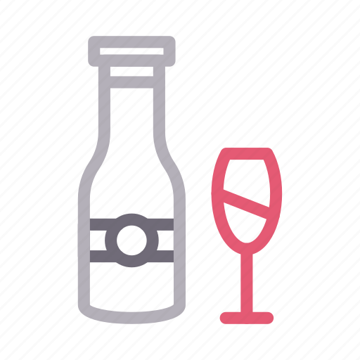 Bottle, drink, glass, juice, wine icon - Download on Iconfinder