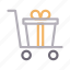 christmas, gift, party, present, trolley 