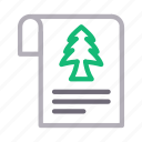 christmas, document, fir, sheet, tree