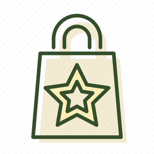 Christmas, christmas shopping, sales, shopping bag, star icon - Download on Iconfinder