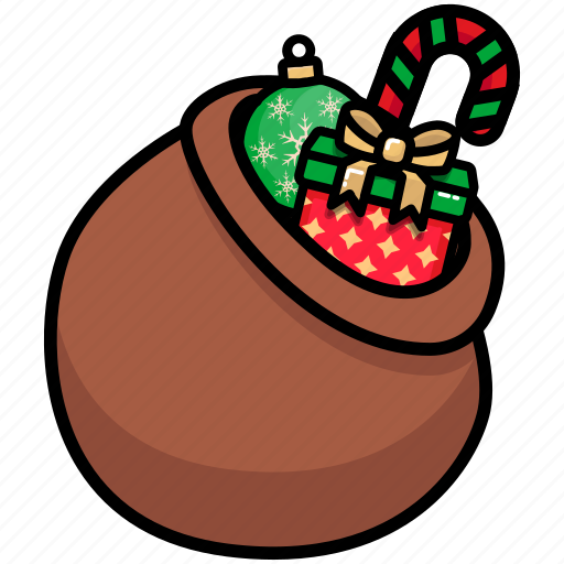 Christmas, christmas gift bag, santa bag, santa gift bag icon - Download on Iconfinder