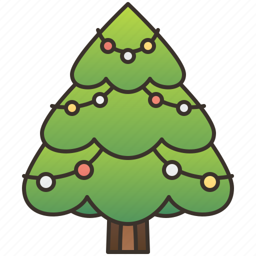 Christmas, decorated, pine, traditional, tree icon - Download on Iconfinder