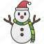 cold, fun, scarf, snowman, winter 