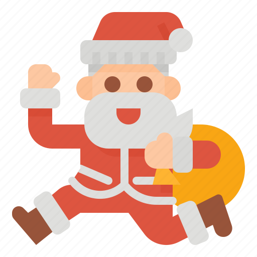 Santa, xmas, running, decorations, christmas, claus icon - Download on Iconfinder