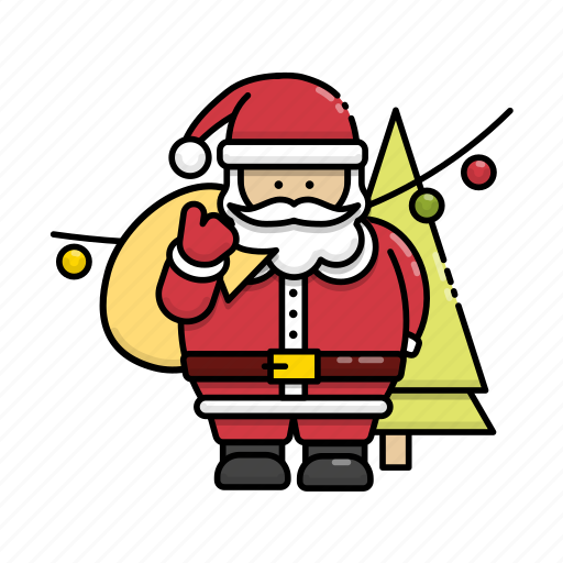 Decoration, xmas, sack, santa, christmas, pine icon - Download on Iconfinder
