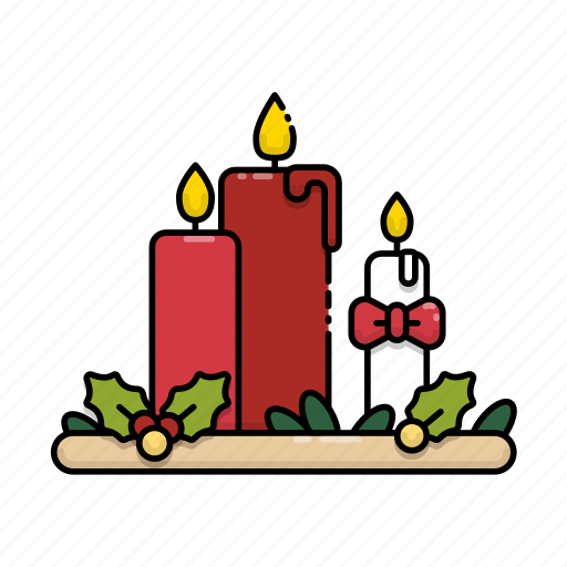 Christmas, xmas, ribbon, candle, mistletoe icon - Download on Iconfinder