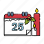 christmas, candle, mistletoe, holiday, calendar 