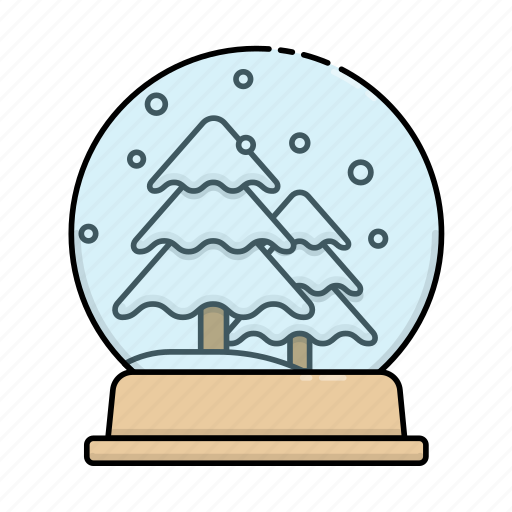 Winter, crystal, ball, snow, christmas, pine icon - Download on Iconfinder
