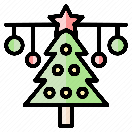 Christmas tree, xmas, ornament, decoration, pine tree icon - Download on Iconfinder