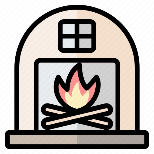 Fireplace, chimney, home, winter, warm icon - Download on Iconfinder