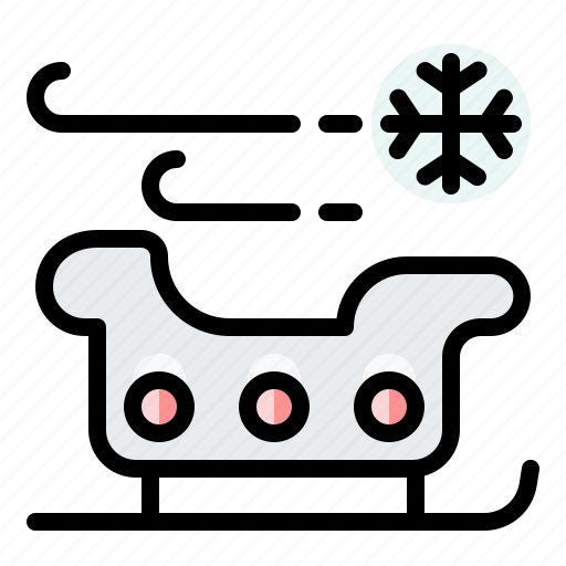 Sledge, santa claus, reindeer, snow, winter icon - Download on Iconfinder