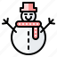 snowman, christmas, winter, freeze, season 