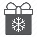 christmas, gift, box, present, holiday, snowflake, giftbox
