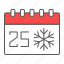 christmas, calendar, 25th, december, xmas, snowflake, holiday 