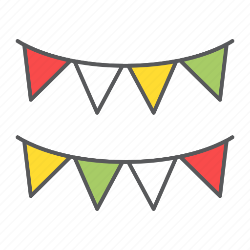 Paper, garland, garlands, bunting, flags, flag icon - Download on Iconfinder
