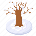 naked tree, snow tree, winter, barren tree, snowfall