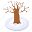 naked tree, snow tree, winter, barren tree, snowfall 
