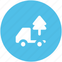 delivery truck, planting service, shipping truck, tree, tree delivery