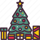christmas, tree, santa, claus, avenue, gifts, star, present