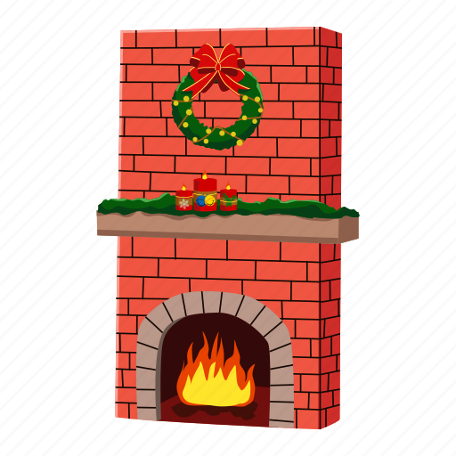 Fireplace, christmas, xmas, flame, light, fire, burn icon - Download on Iconfinder