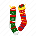 stocking, christmas, xmas, gift, snow, winter, celebration, santa
