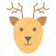 reindeer, christmas, animal, horns, antler, elk, head 