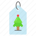 christmas, tag, price, cedar, conifer, tree, xmas