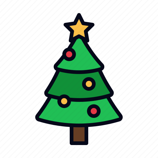 Christmas, tree, xmas, pine, decoration, single, forest icon - Download on Iconfinder