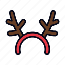 reindeer, antlers, accessory, xmas, costume, christmas, carnival, halloween, party