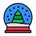 snowball, snowglobe, xmas, winter, globe, decoration, christmas, tree, snow ball