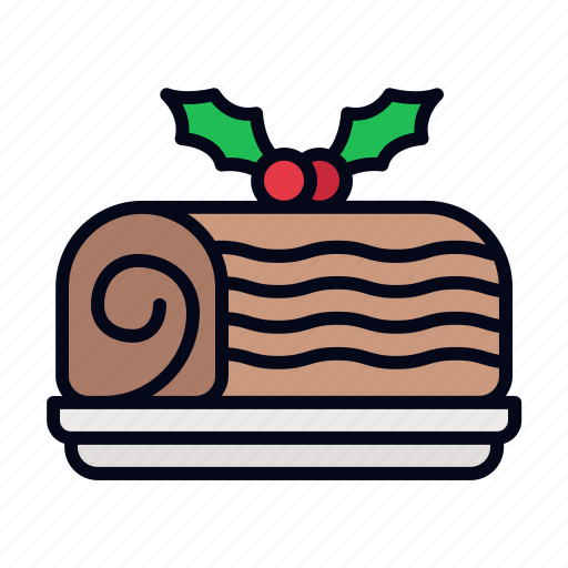 Yule, log, cake, dessert, sweet, food, restaurant icon - Download on Iconfinder