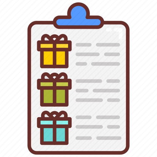 Gift, wishlist, list, gifts, christmas, presents, shopping icon - Download on Iconfinder