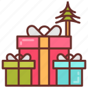gifts, presents, christmas, boxes, santa, happy