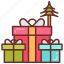 gifts, presents, christmas, boxes, santa, happy 