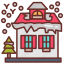 santa, warehouse, christmas, supplies, house, winter, season, frost 