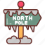 north, pole, sign, coldest, area, polar, region, ice, cap 