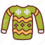 ugly, sweater, tacky, christmas, knit, jumper, pullover 