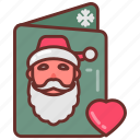 greeting, card, wishing, christmas, eve, santa, claus